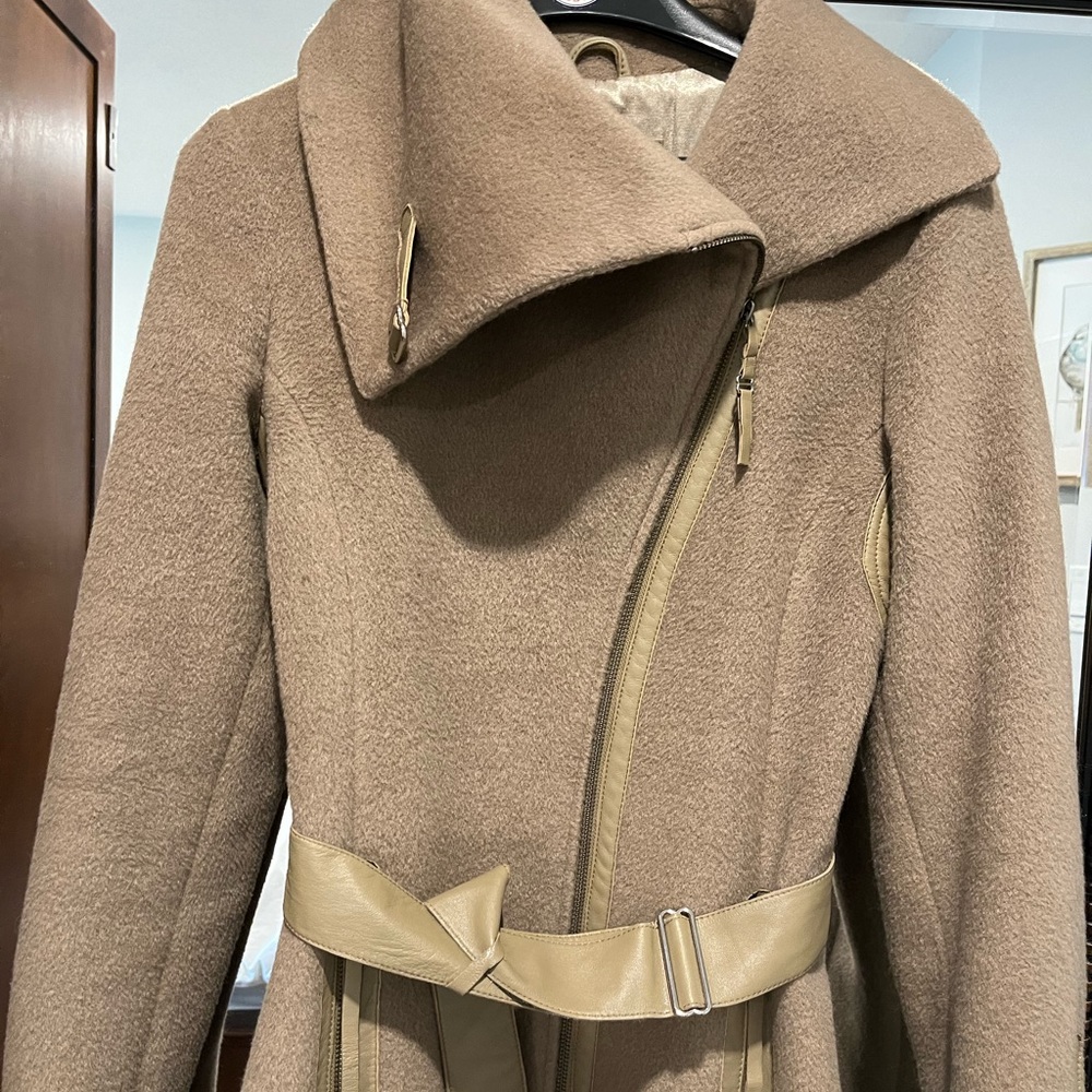 RUDSAK coat with leather trim